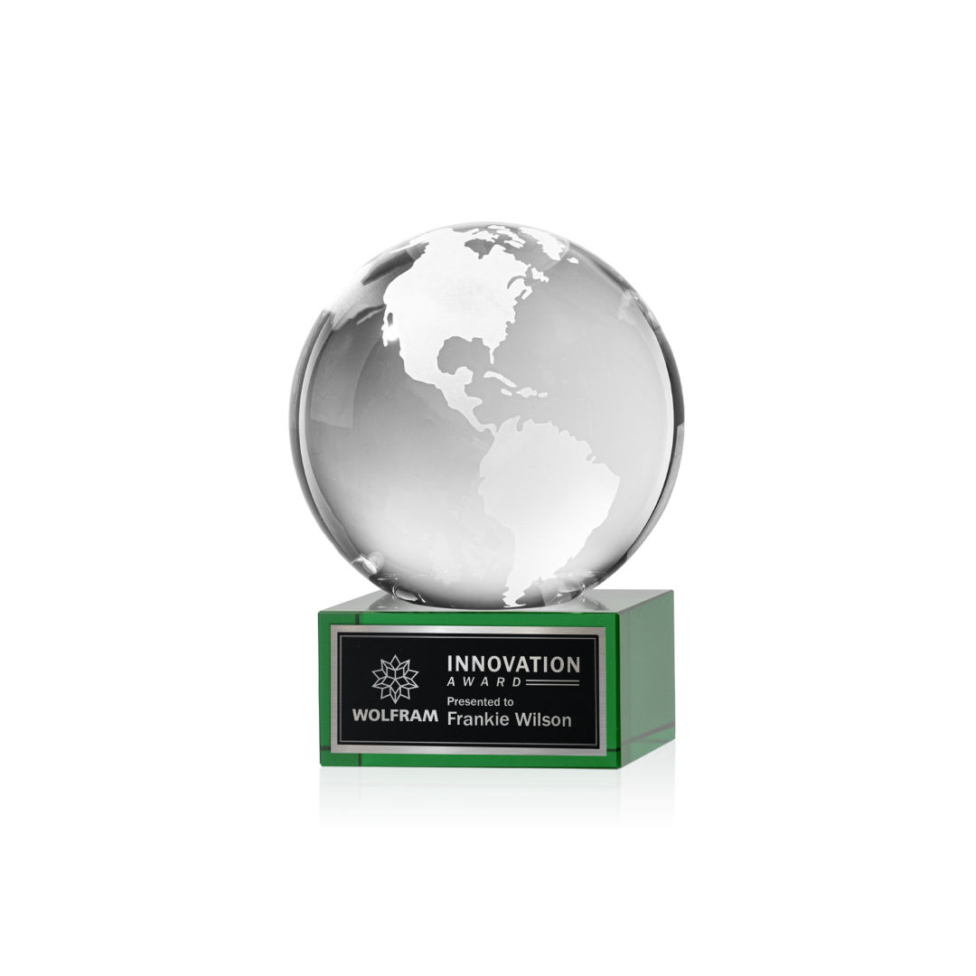 Globe Award on Hancock Base - Green 6