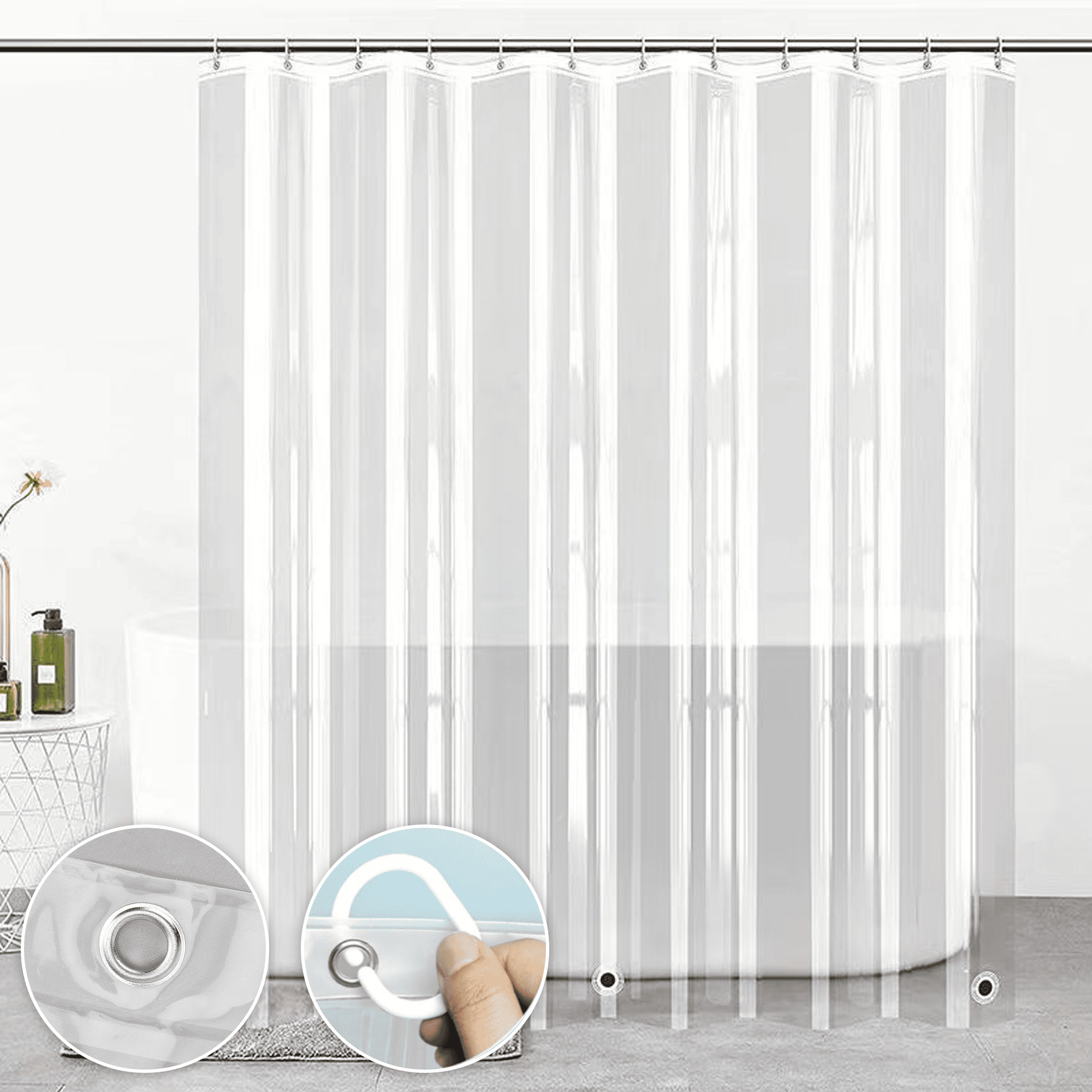 Eco-Friendly Translucent Shower Curtain 4