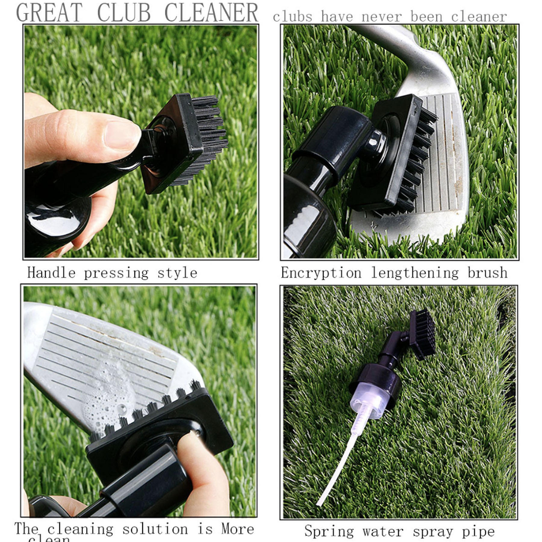 Golf Club Cleaner Brush Water Spray 3