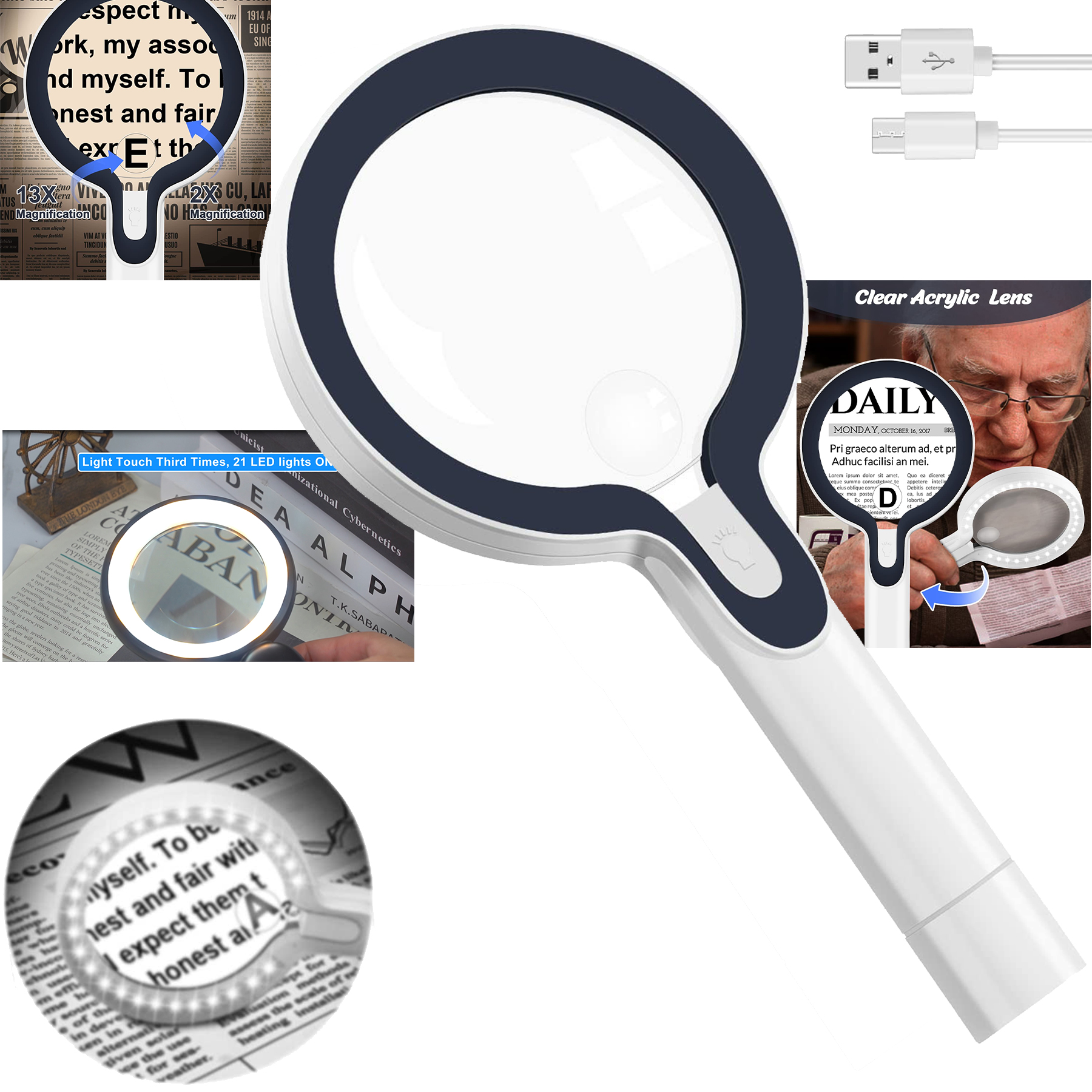 Magnifying Glass With Light LEDs 2
