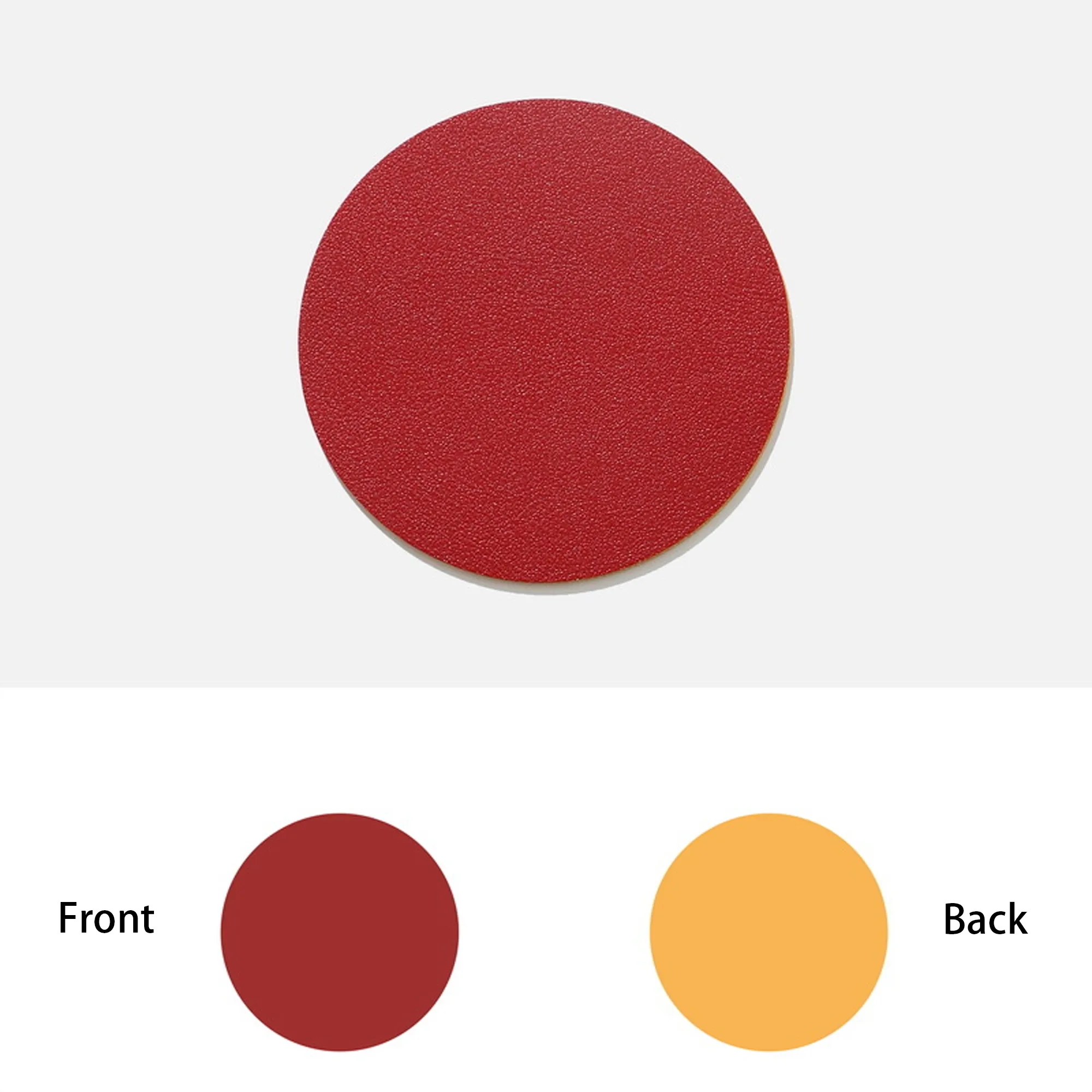 PU Leather Insulated Round Coasters Double Sided MOQ50pcs 10