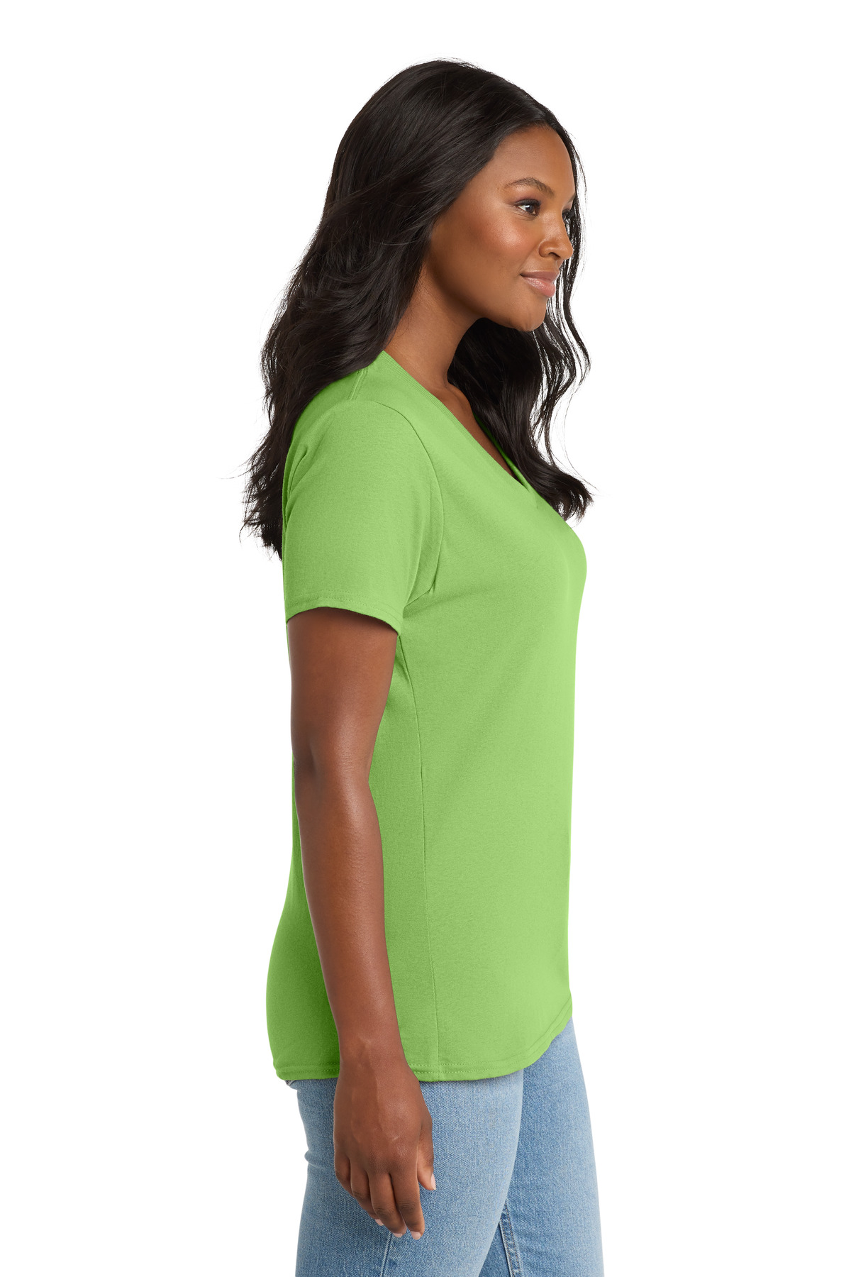 Port & Co Women's Core Cotton V-Neck Tee. LPC54V 164