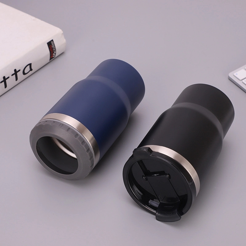 Stainless Steel Can/Bottle Insulator, 14oz Two-Way Lids 18