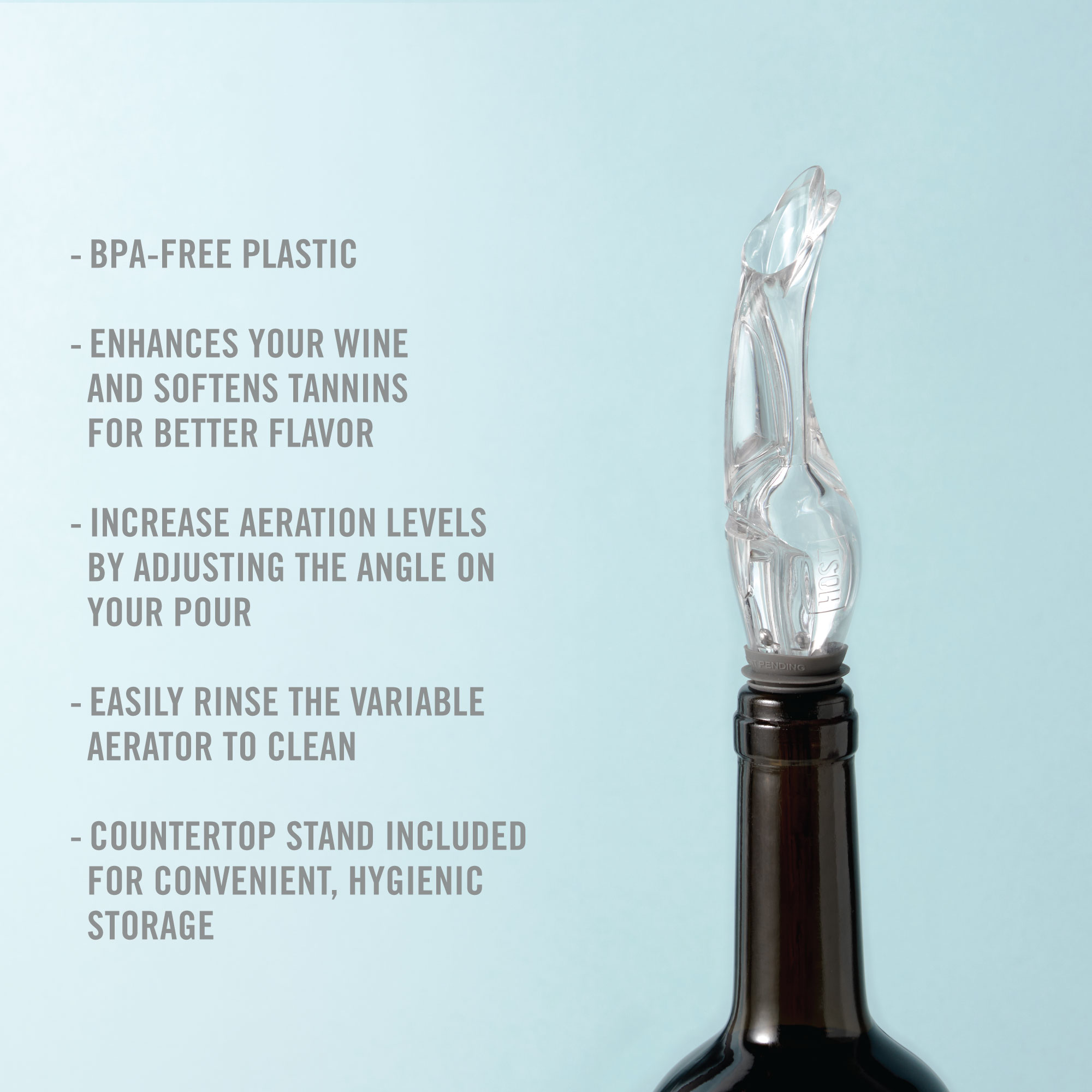HOST® TILT™ Variable Wine Aerator 6