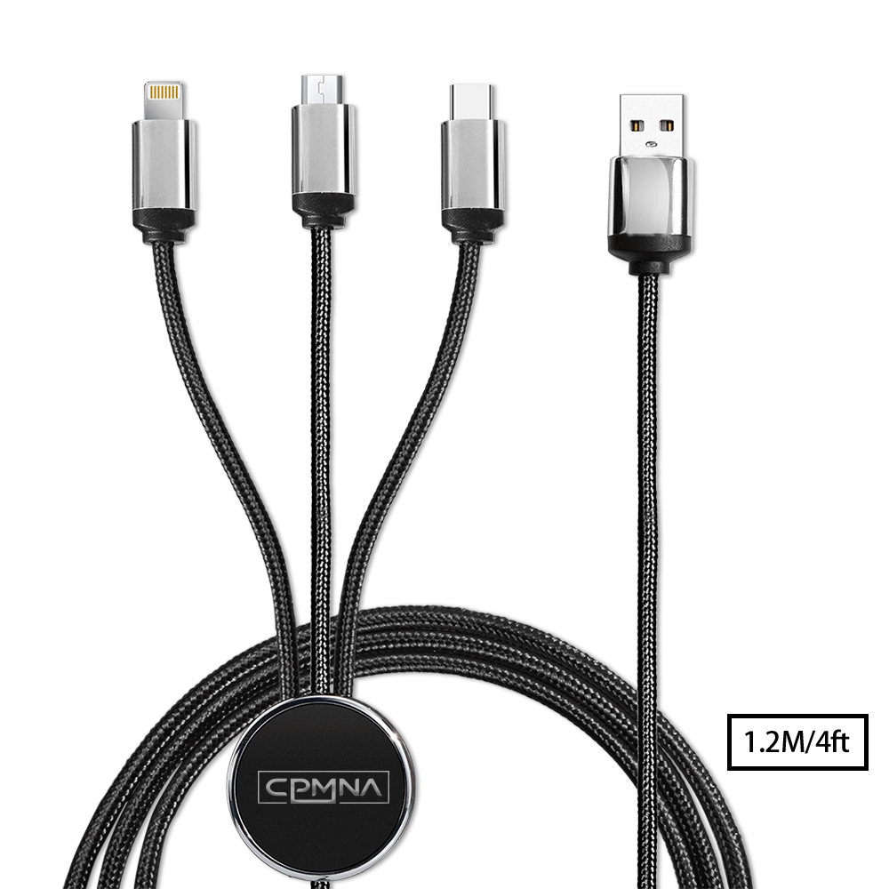 Modesto Back-lit 3-in-1 Charging Cable 8