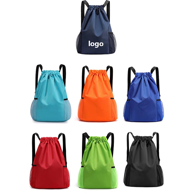 Big Drawstring Backpack W/ Double Mesh pockets 2
