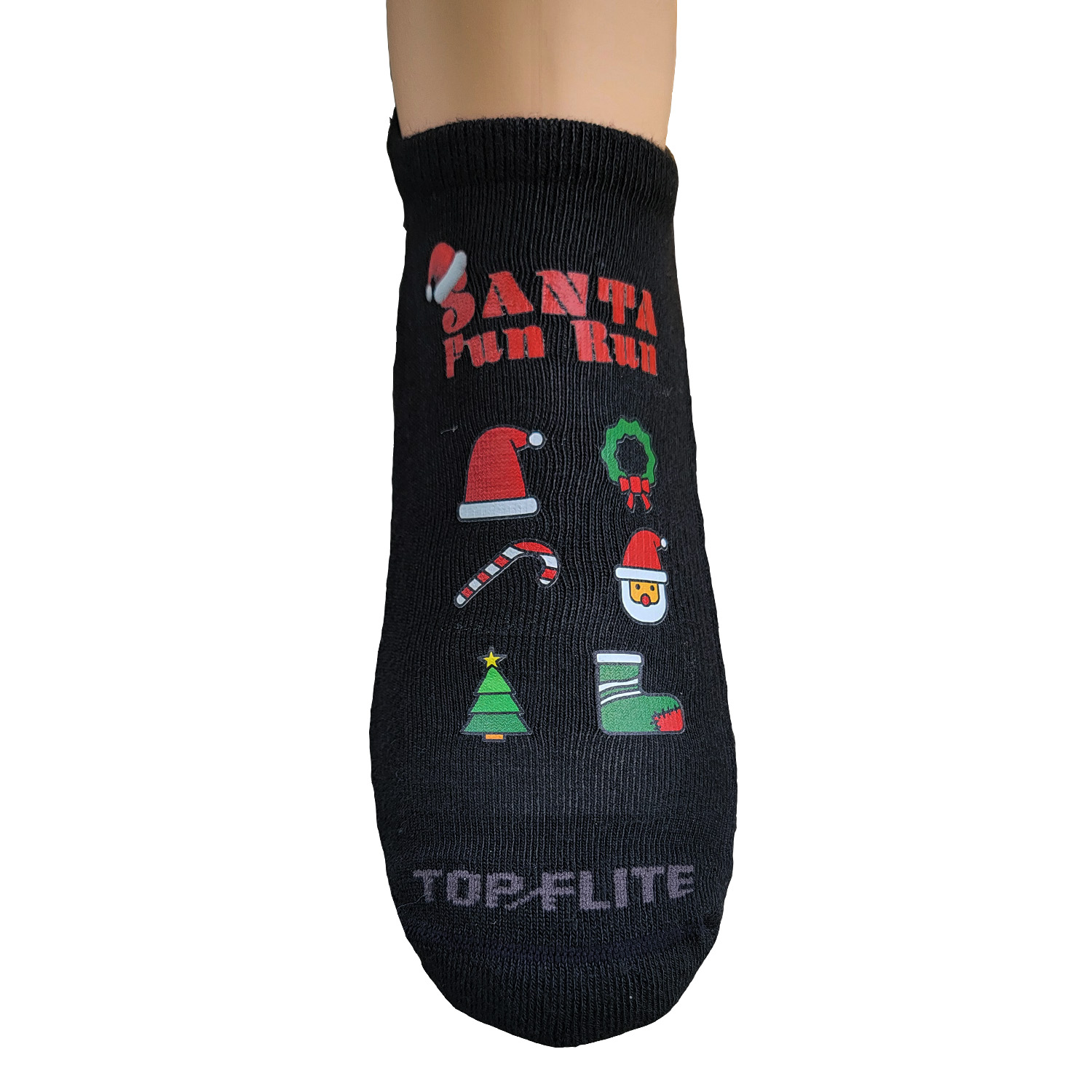Top Flite Men's No Show Cushion Runners Socks with Oversized DTF 1