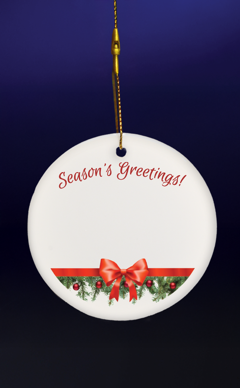 3" Round Ceramic Ornament 7