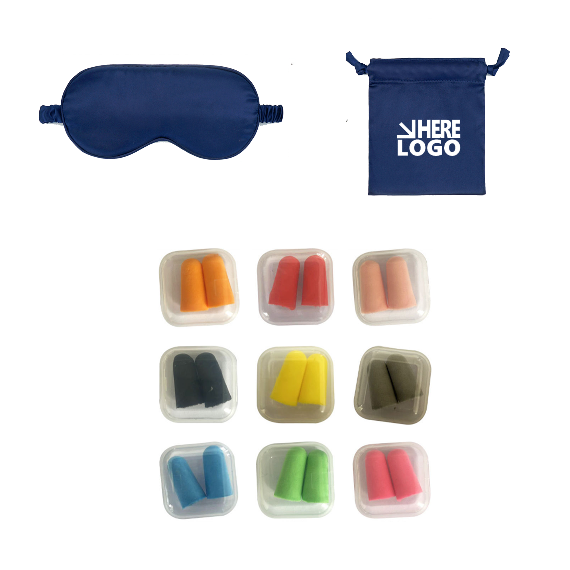 Ear Plug Storage And Imitation Silk Sleep Eye Mask Cloth Bag 2