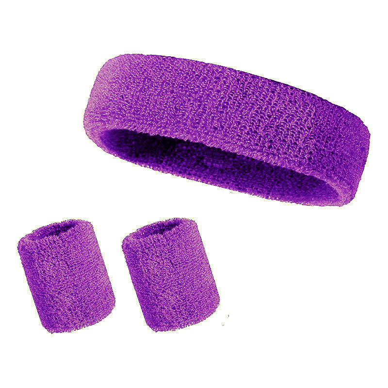 3 Pieces Sweatband Set Sports Headband Wristband Set 2