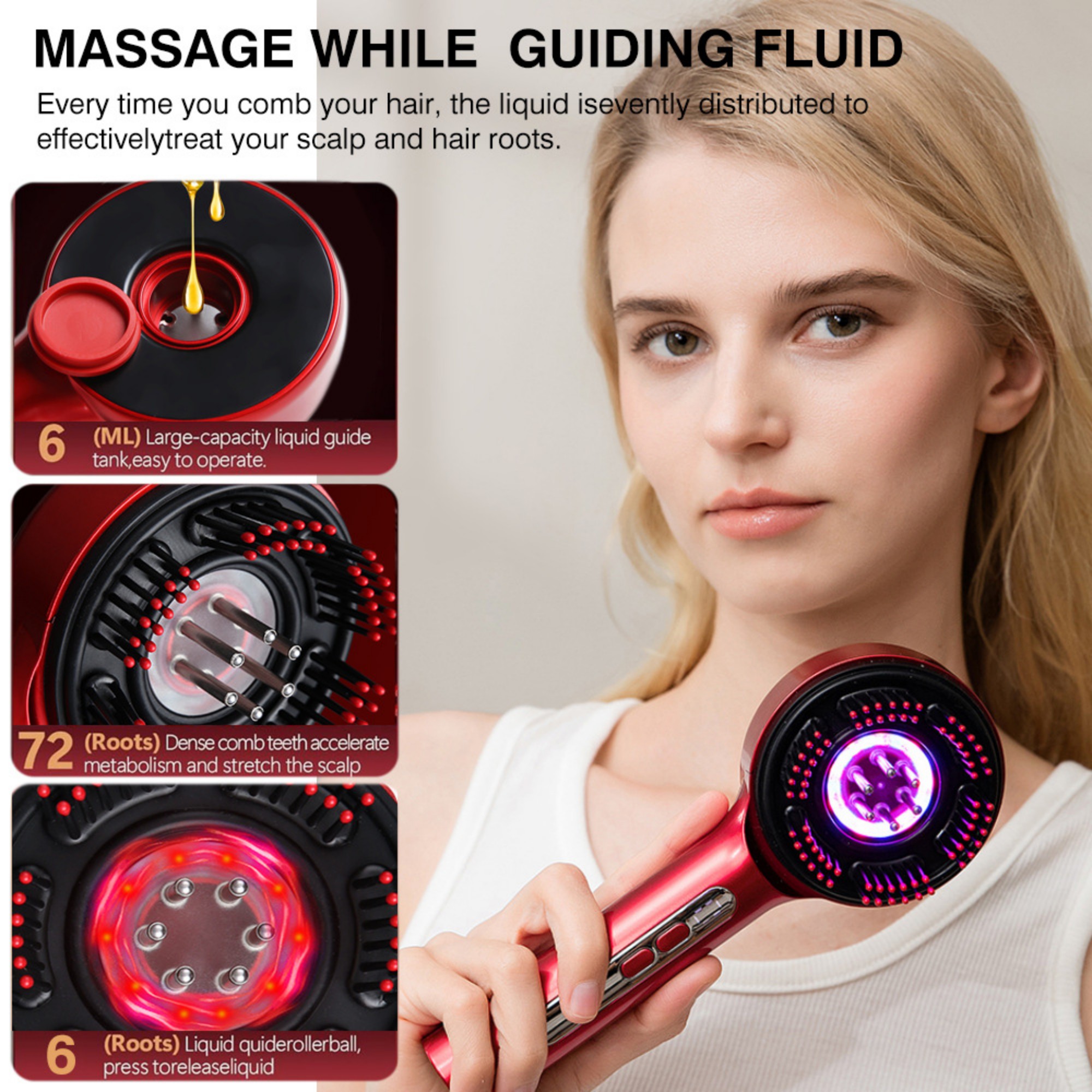 Electric Scalp Massager Hair Growth Brush 10