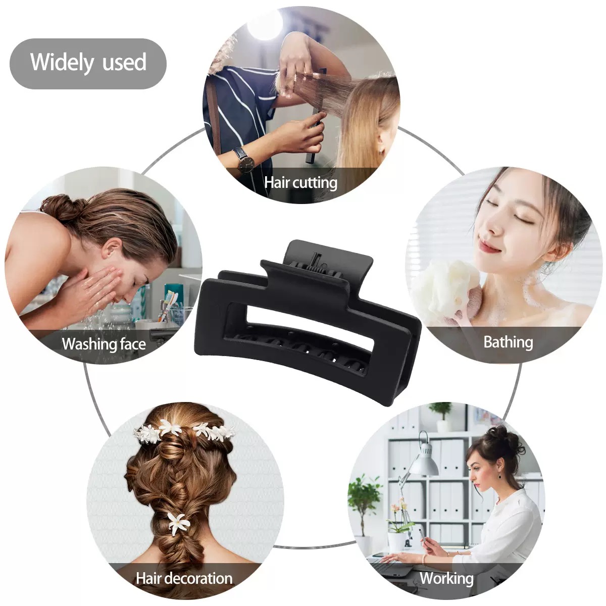 Large Square Claw Clip For Thick Hair 2