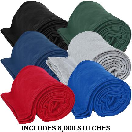 Jersey Blanket / Sweatshirt Blanket - Embroidered 2