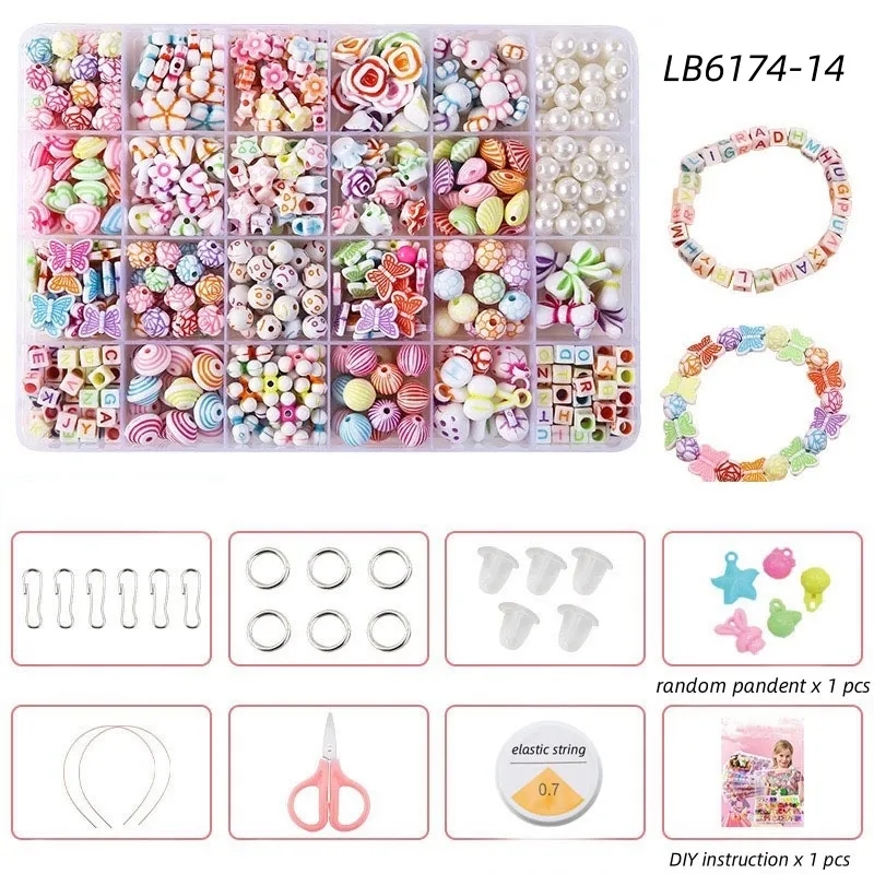 BULK Kids Jewelry Making Kit DIY Bracelet Set Beads Supplies 10