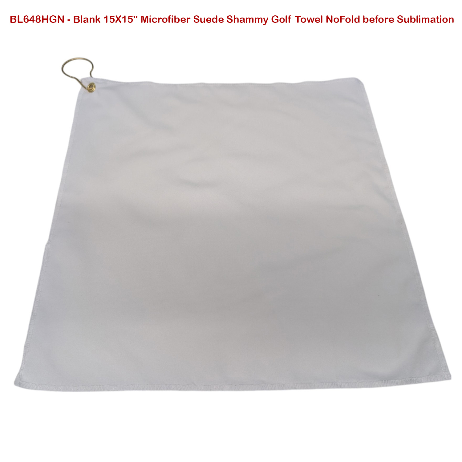 24Hr Express Ship -Microfiber Suede Shammy Golf Towel, Nofold, Finish size 15x15, Sublimated 2 sides 1