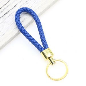 Stylish Weaved PU Leather Keychain with Metal Buckle 17