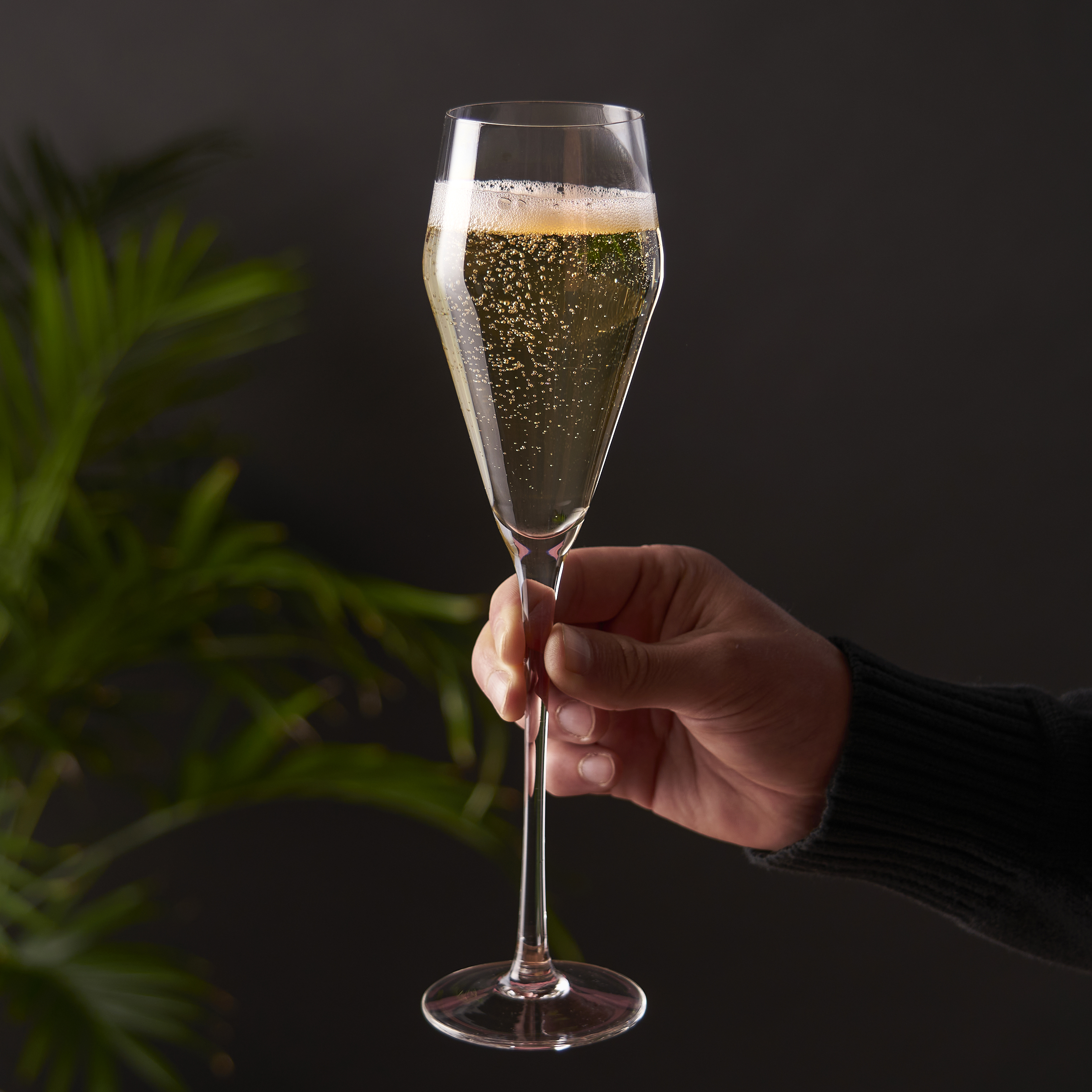 Viski® Angled Crystal Prosecco Glass, set of 2 9