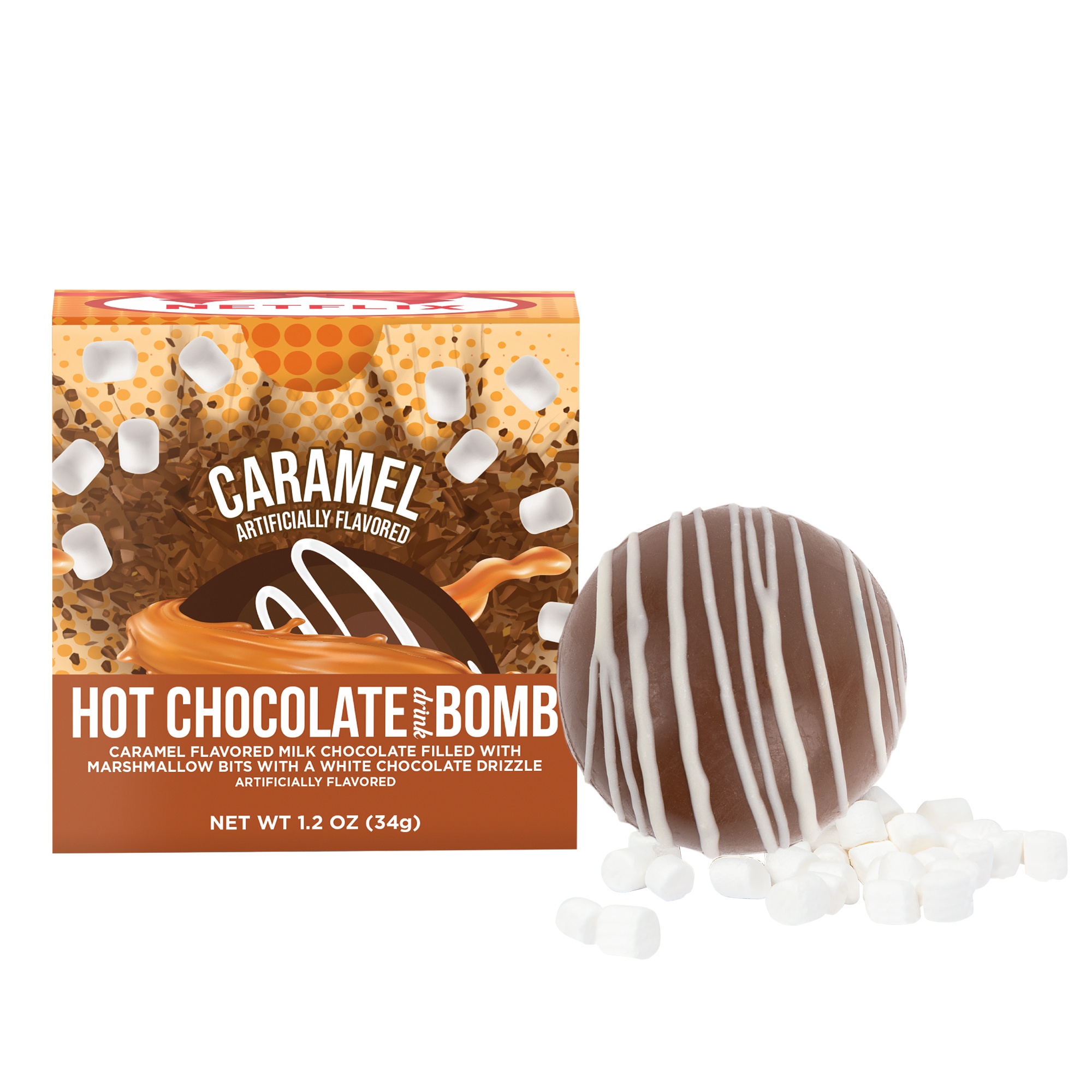 Hot Chocolate Bomb Caramel Flavor in Full Color Box 2