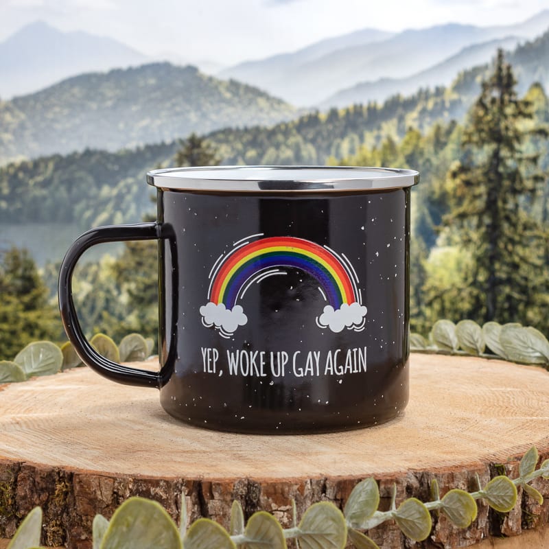 16 Oz Custom Campfire Metal Mug 16
