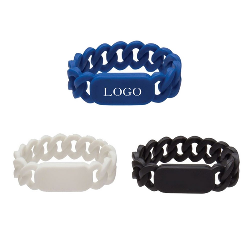 Chain Link Band Silicone Bracelet 2