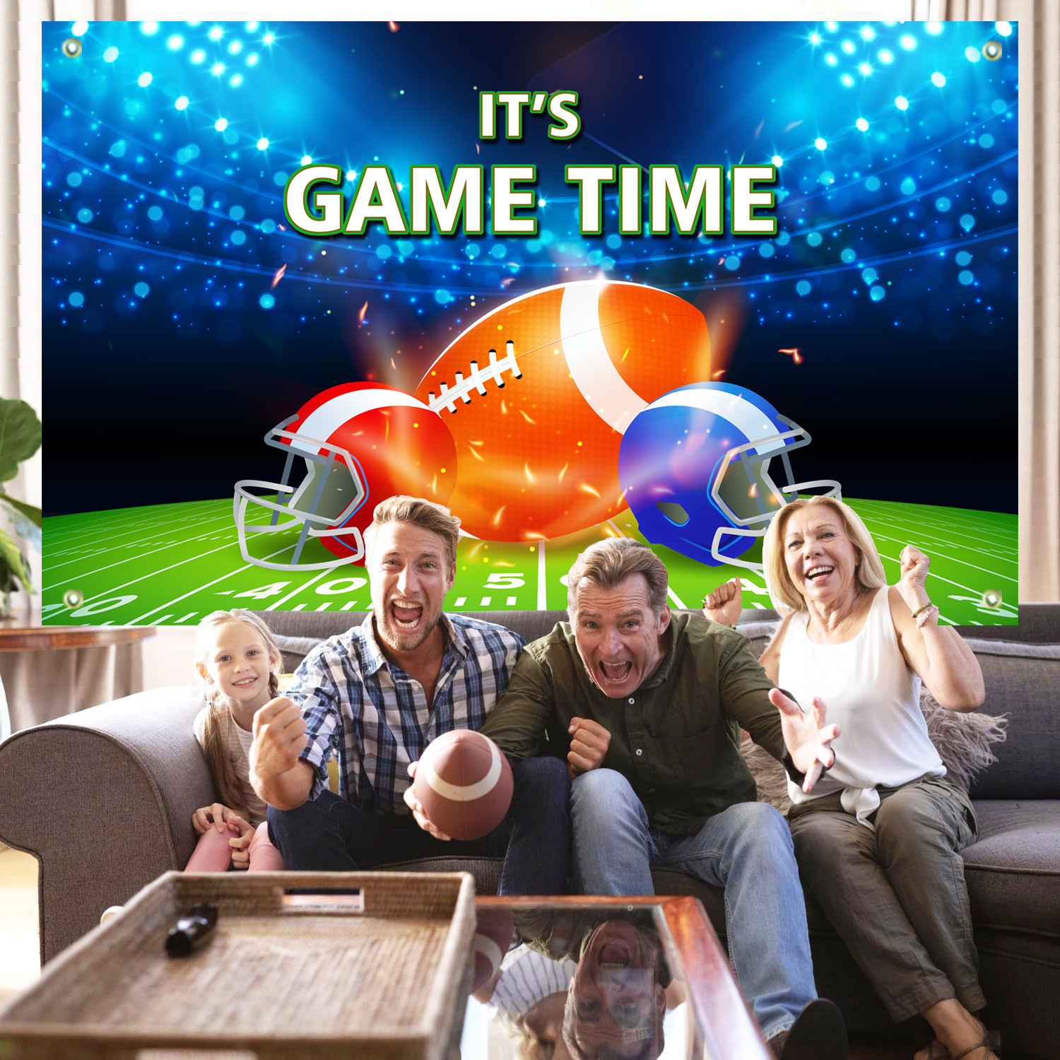 Durable Outdoor PU Leather American Footballs Size 9 1