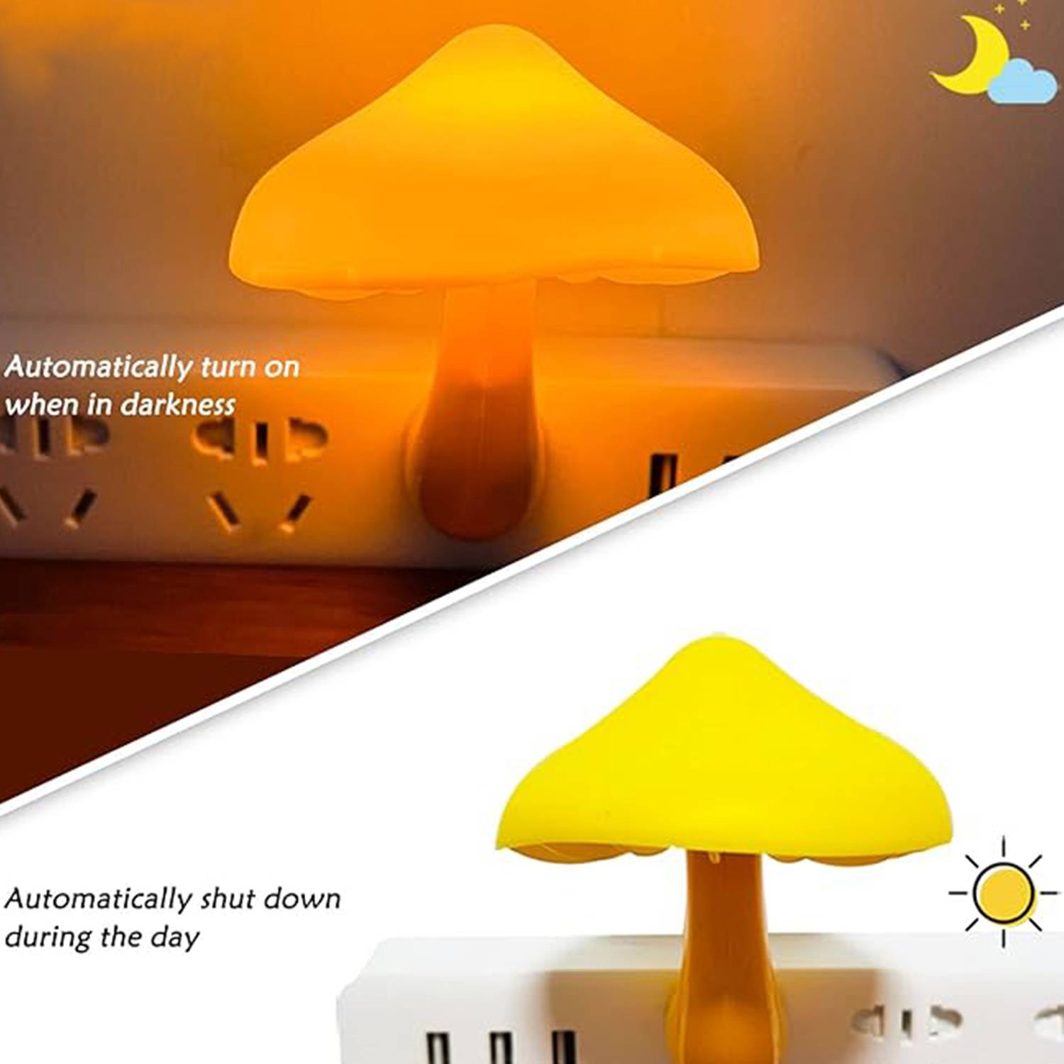Cartoon Cute Mushroom Smart LED Night Light 4
