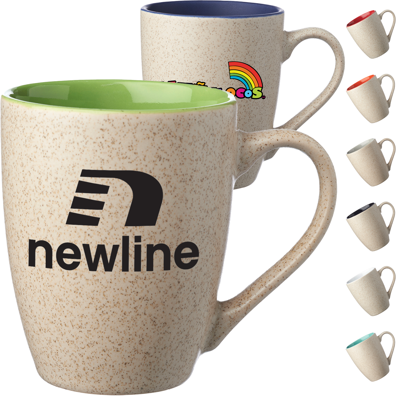Two Tone Speckled Coffee Mugs 1