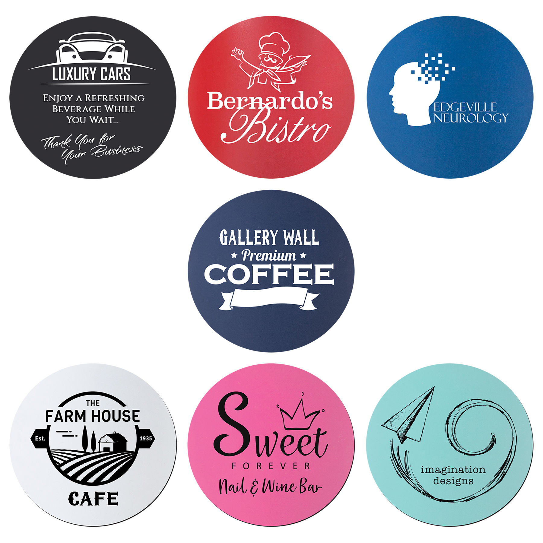 3 3/4" Round Black/White Silicone Coaster 3