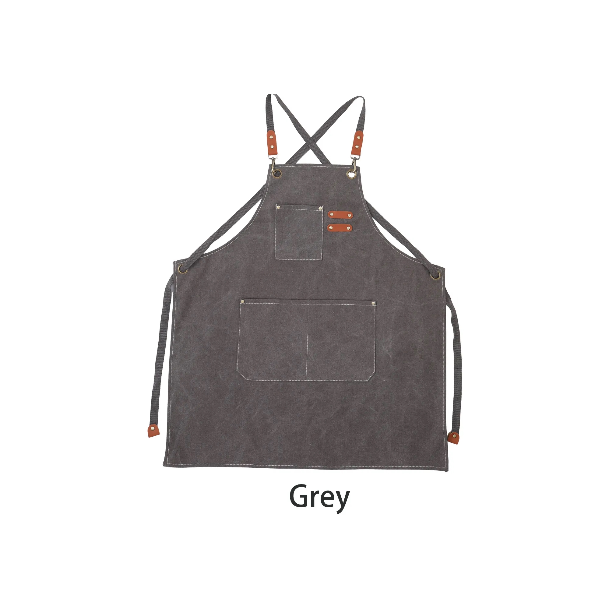 Durable Canvas Apron with Adjustable Straps and Pockets 9