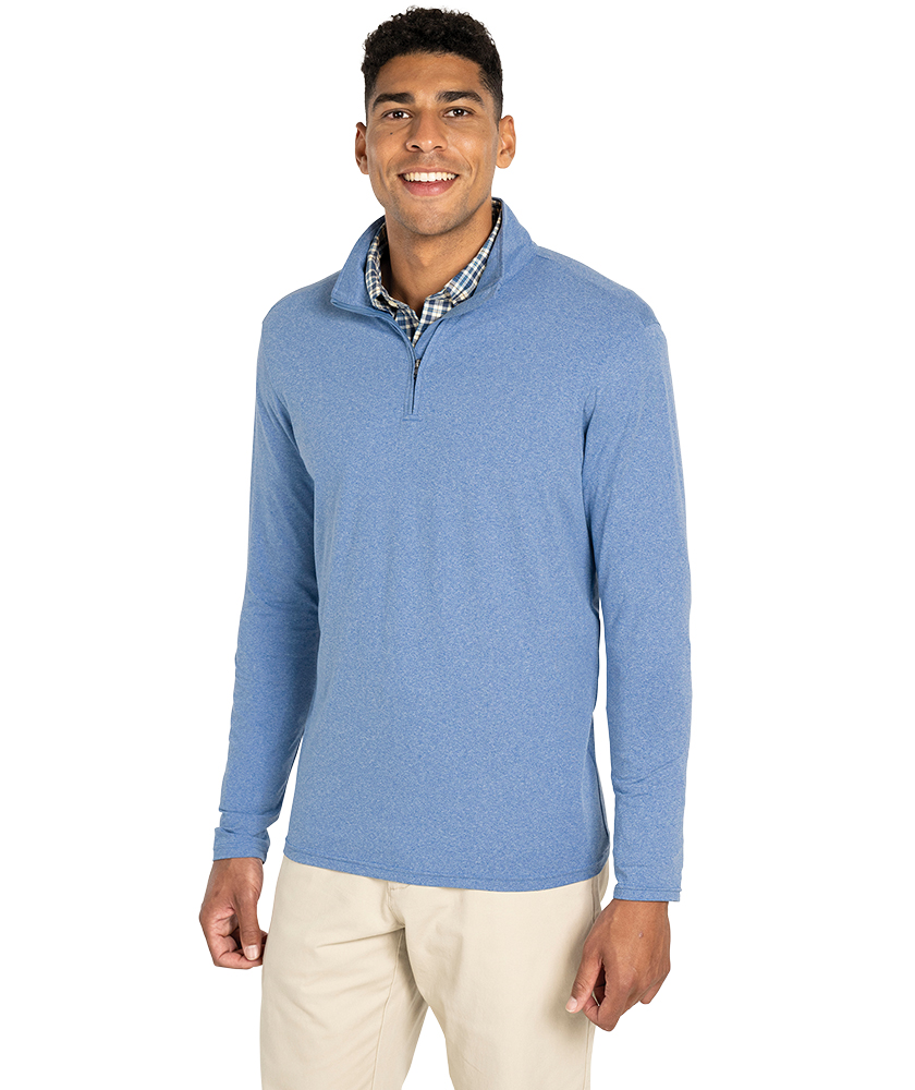 Men's Heathered Eco-Logic Stretch Quarter Zip, custom hoodie or sweatshirt with logo imprint 5