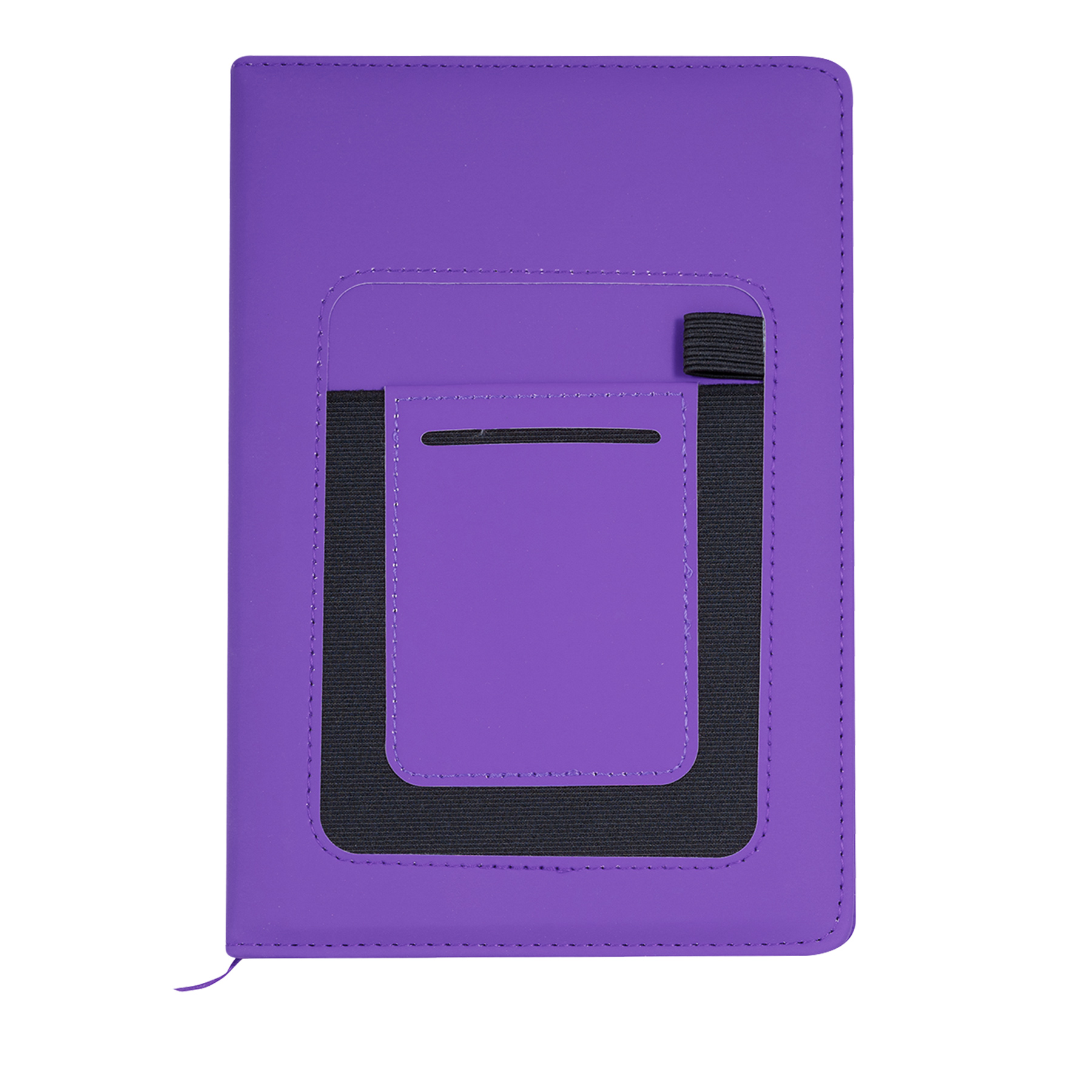 PU Leather A5 Hardcover Pocket Journal W/ Phone Holder 4