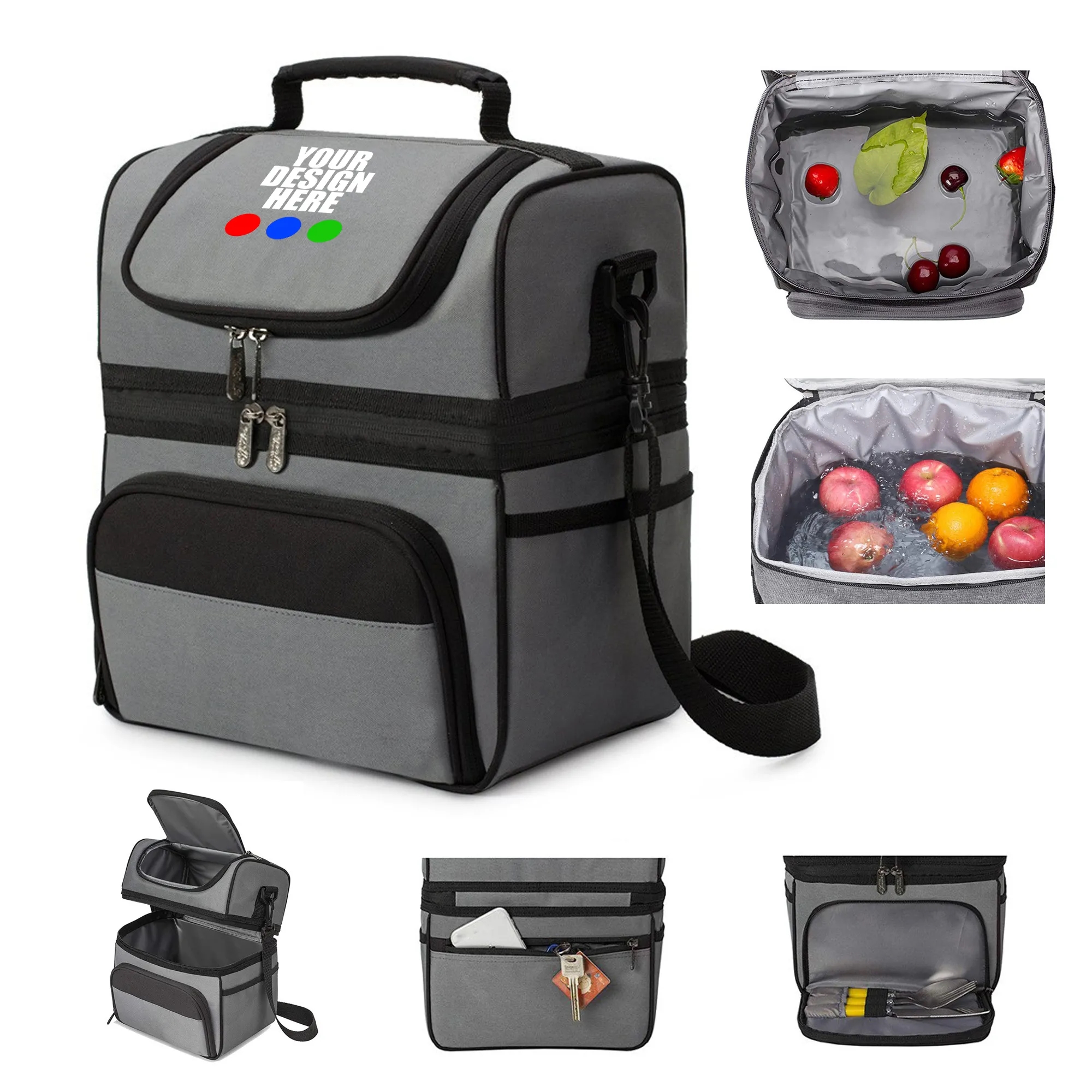 Free Cutlery PEVA Insulated Cooler Bag 3