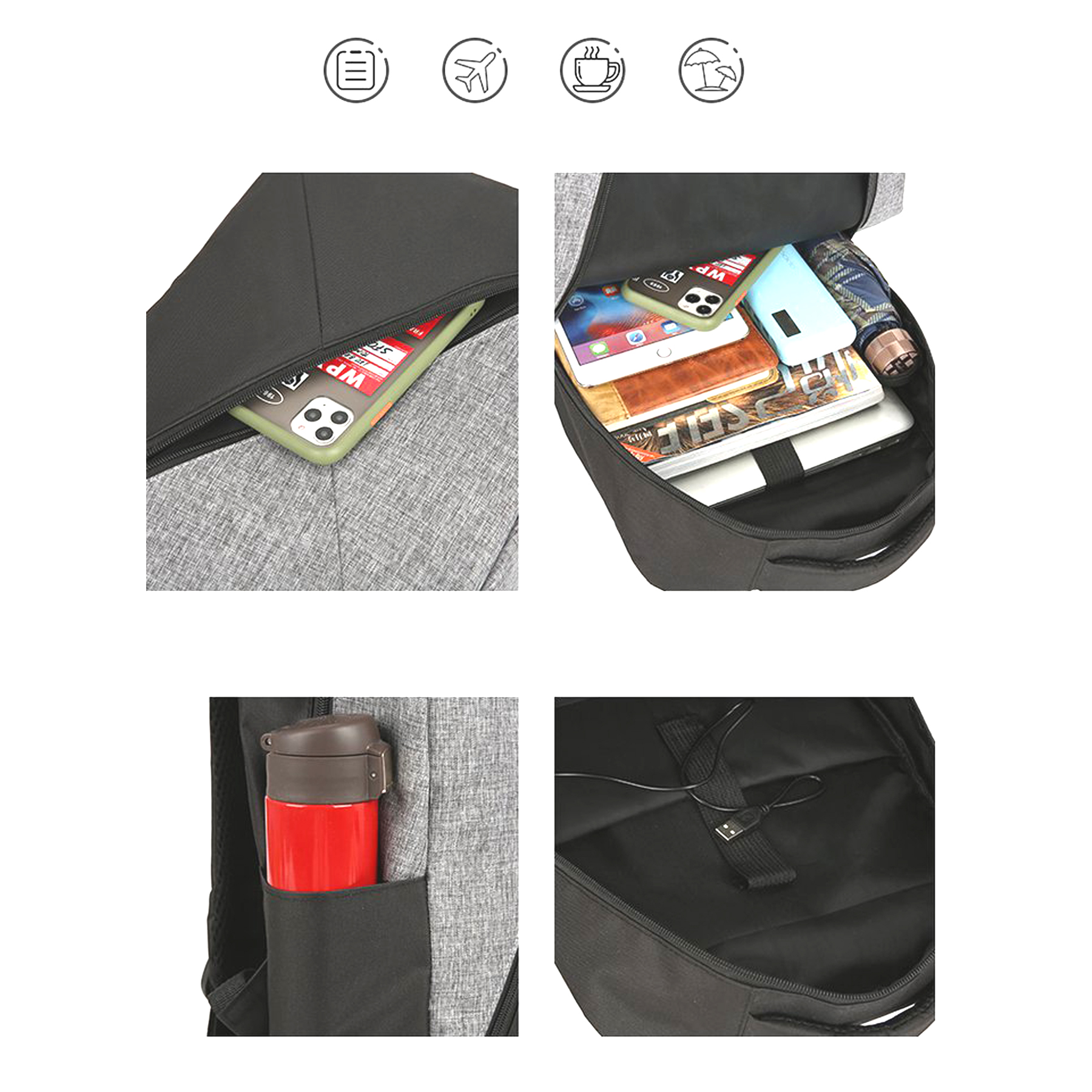 3-in-1 Business Laptop Backpack Set 8