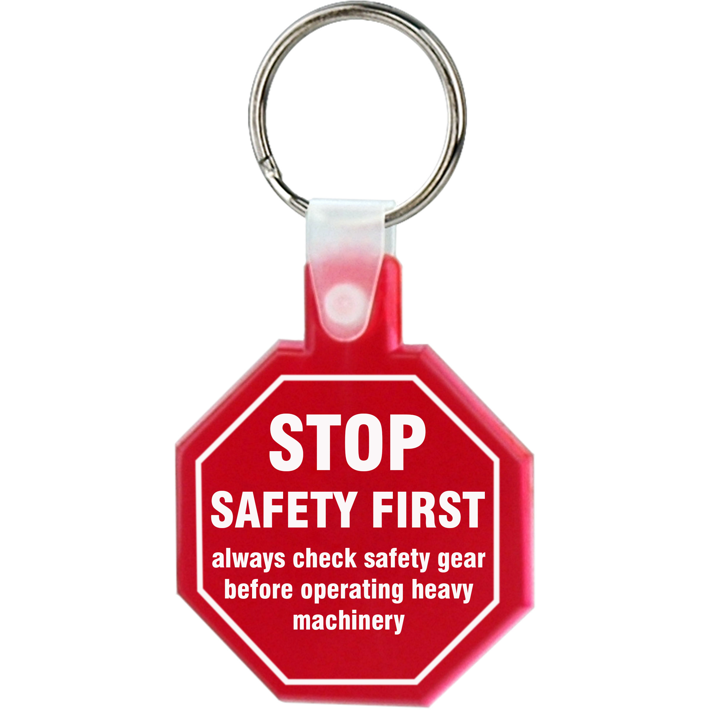 Soft Squeezable Key Tag (Stop Sign)
