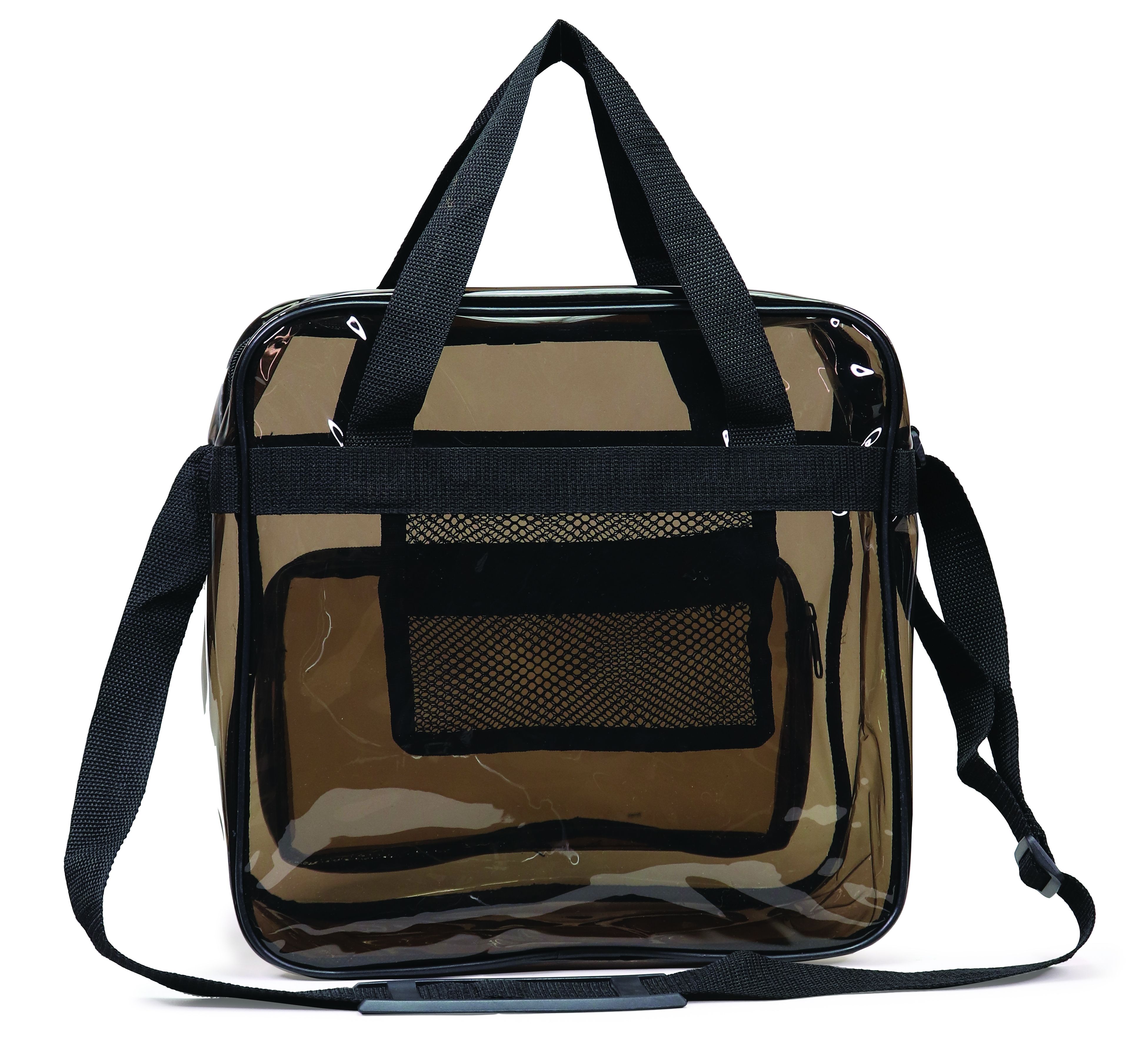 Clear Vinyl Messenger Bag with Black Trim 5