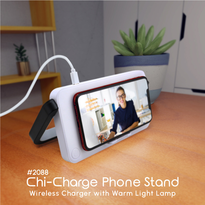 Chi-Charge Phone Stand with Warm Light Lamp 2