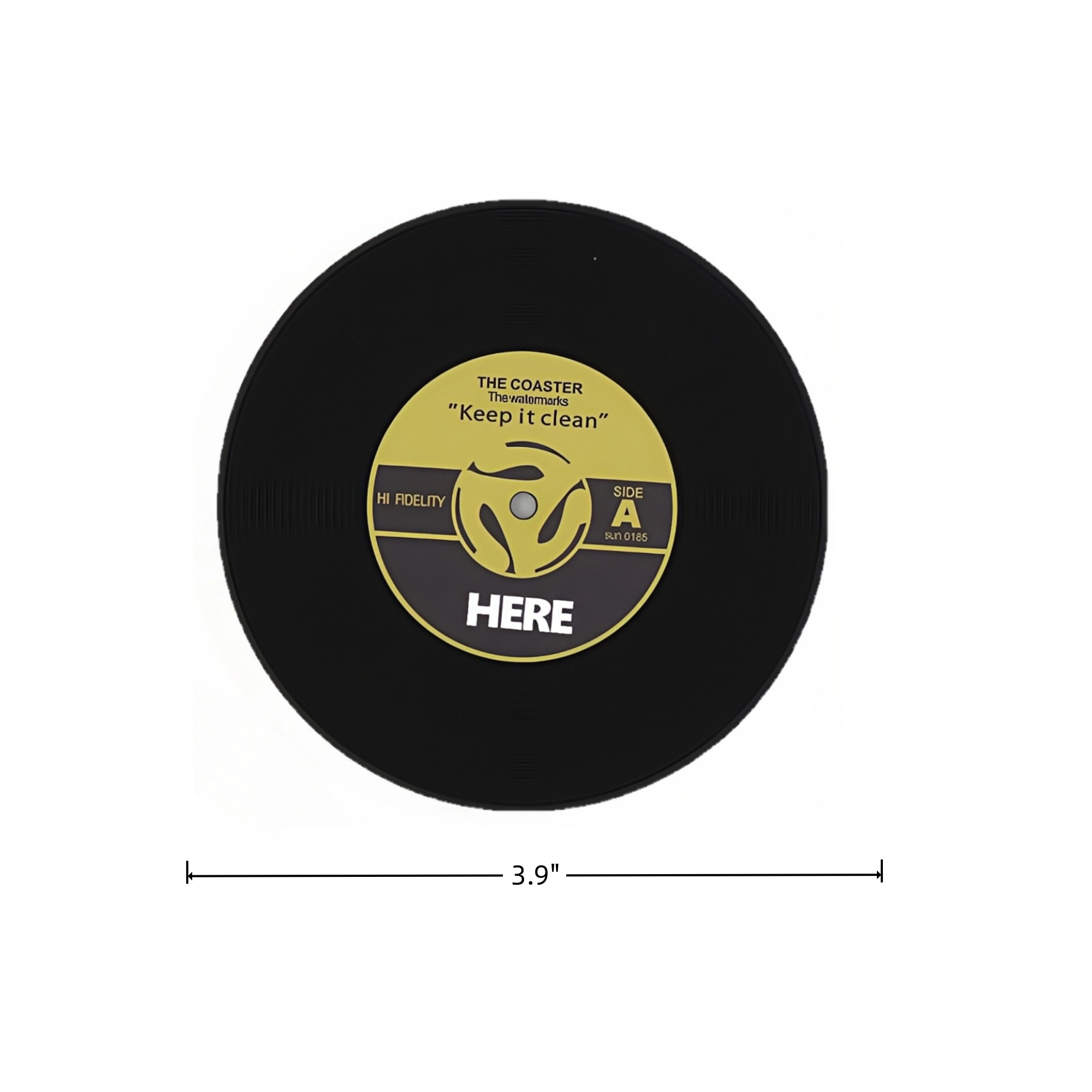3.9" Full Color Vinyl Record Coasters for Drinks 2