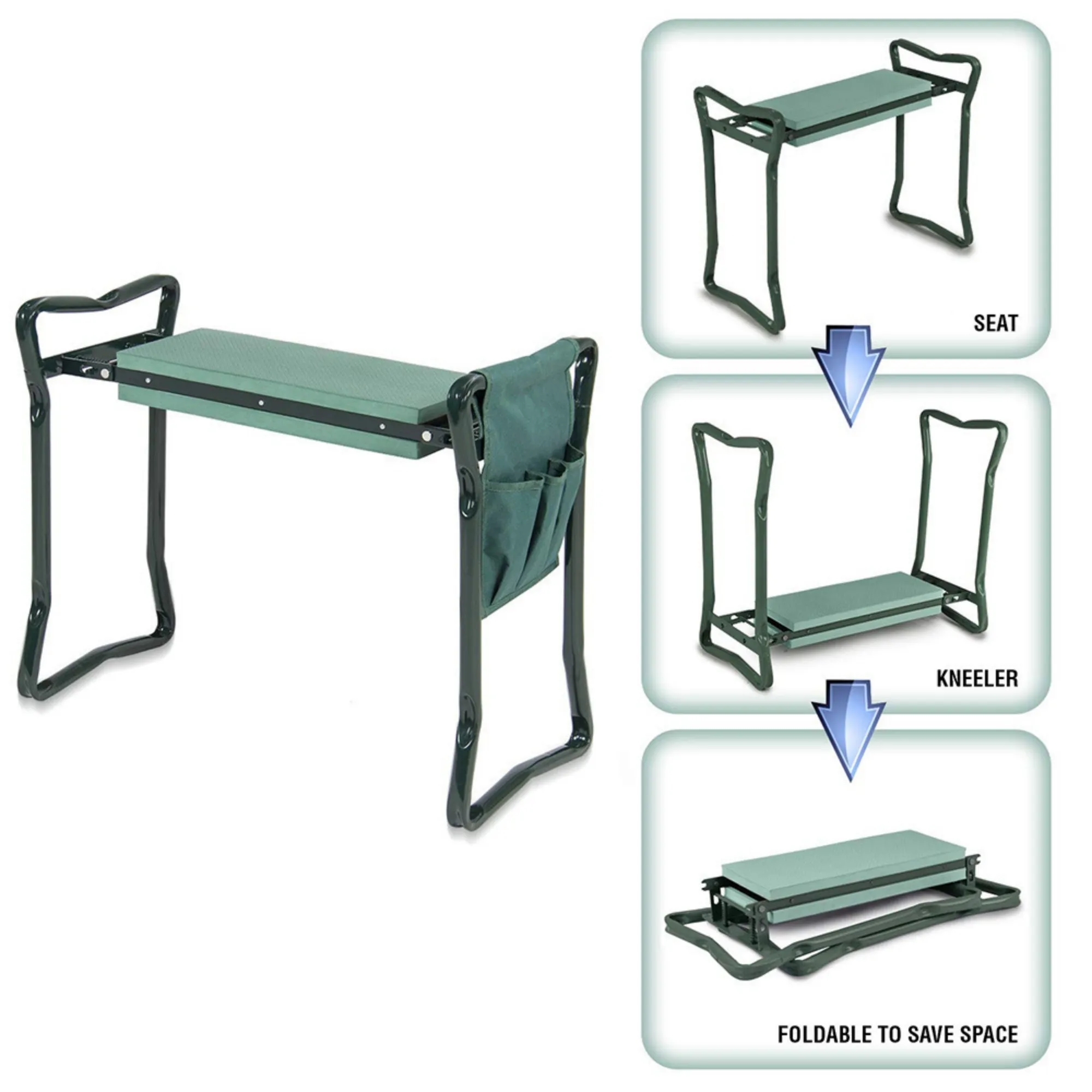 Upgraded Garden Kneeler and Seat with Thicken & Kneeling Pad 4