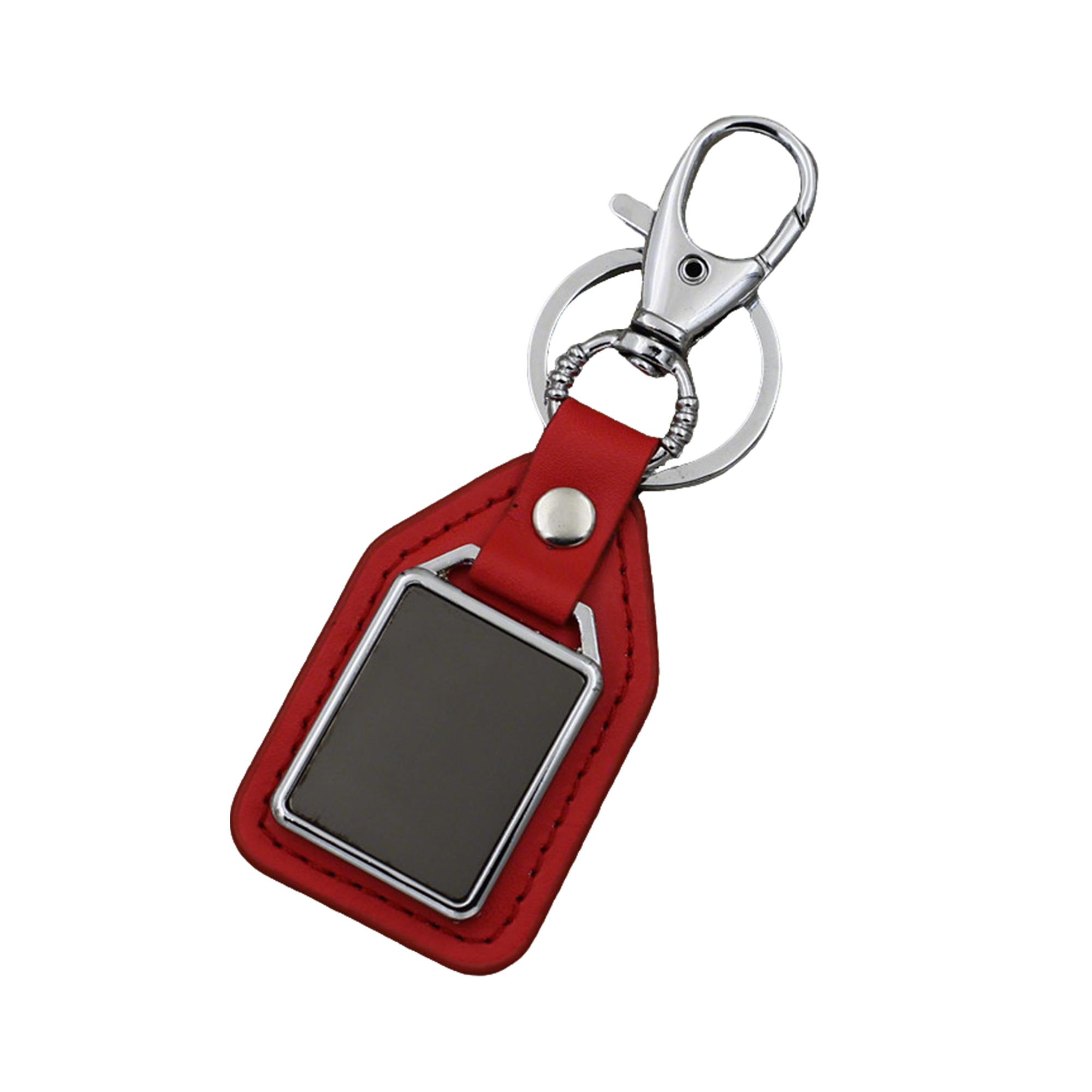 Leatherette Key Ring With Engravable Metal Tab 4.5" Length X 1.5" Width 5