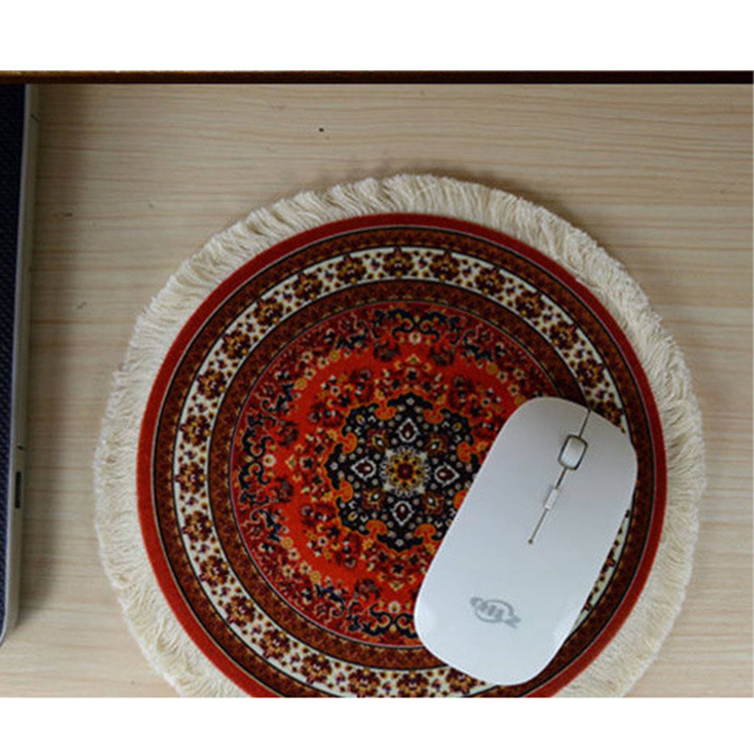 Tassel Carpet Mouse Pad/Rug Coaster Round 8