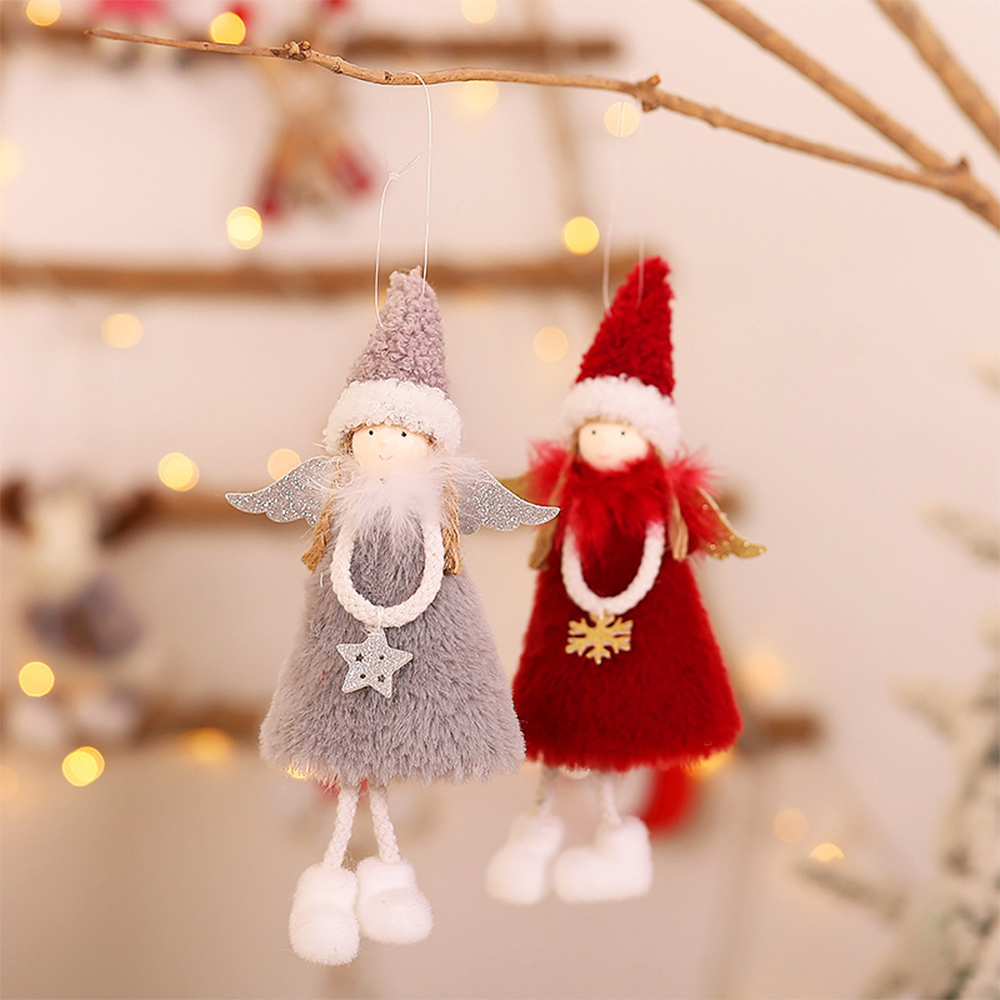 Christmas Fluffy Doll Feather Angel Pendant 1