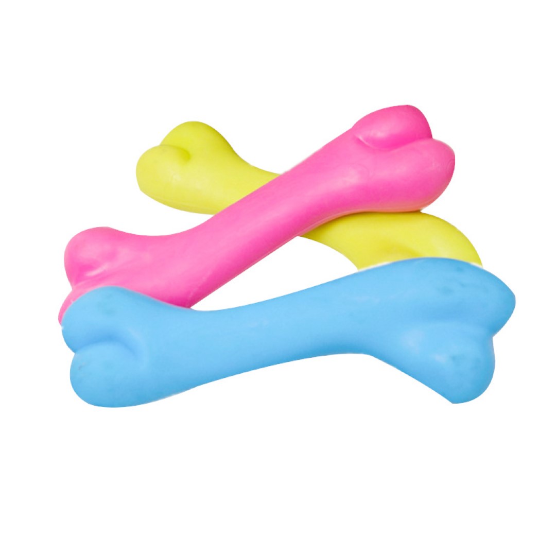 Rubber bite resistant bone type toy 2