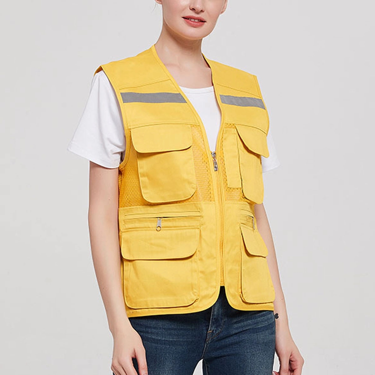 Breathable Safety Workwear Waistcoat With Pockets 3
