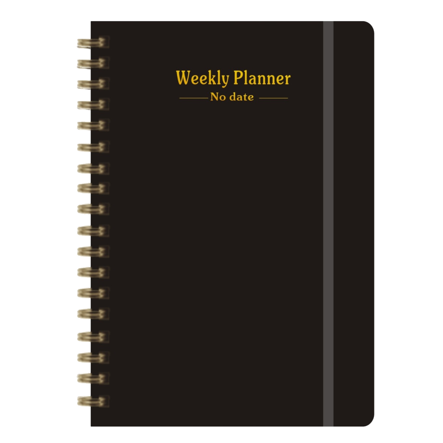 A5 Weekly Planner Spiral Hardcover Notebook w/ Elastic Band 2