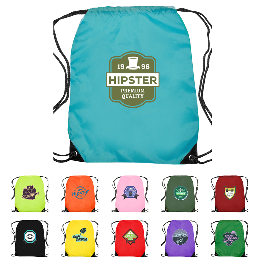 Polyester 210D Drawstring Bag - 14"W x 18"H 2