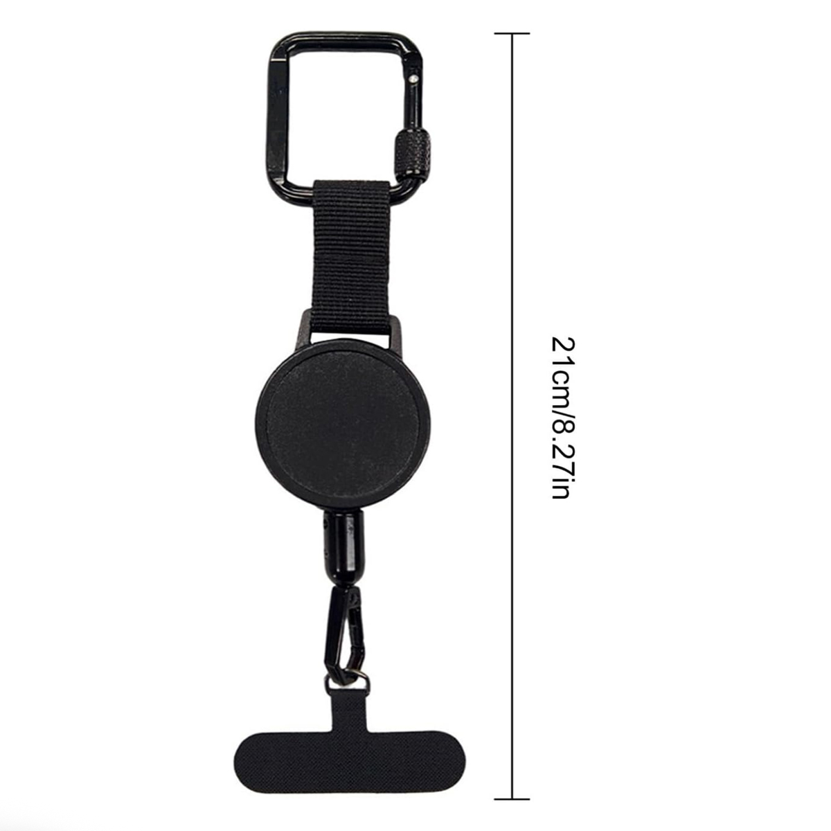 Retractable Key Chain Carabiner Clip Badge Reel Holder 11