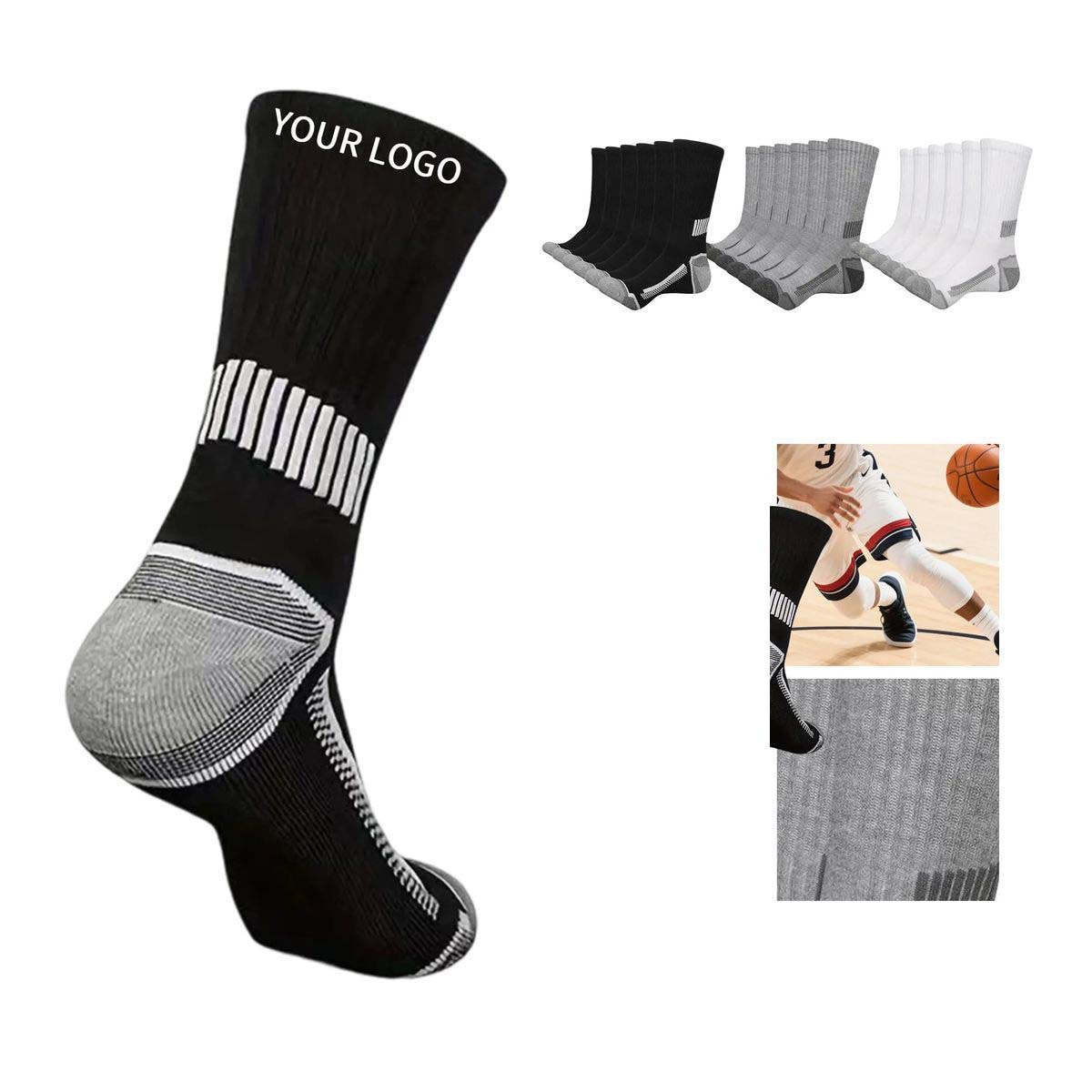 Durable Mid Calf Socks with Reinforced Toe 2