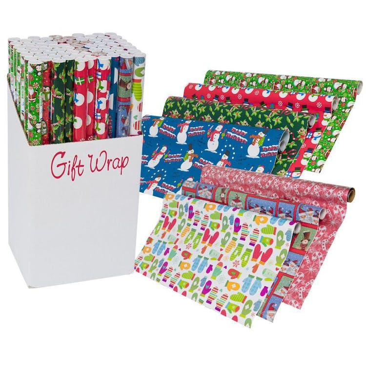 Christmas Wrapping Paper - Assorted 30" x 12' 1
