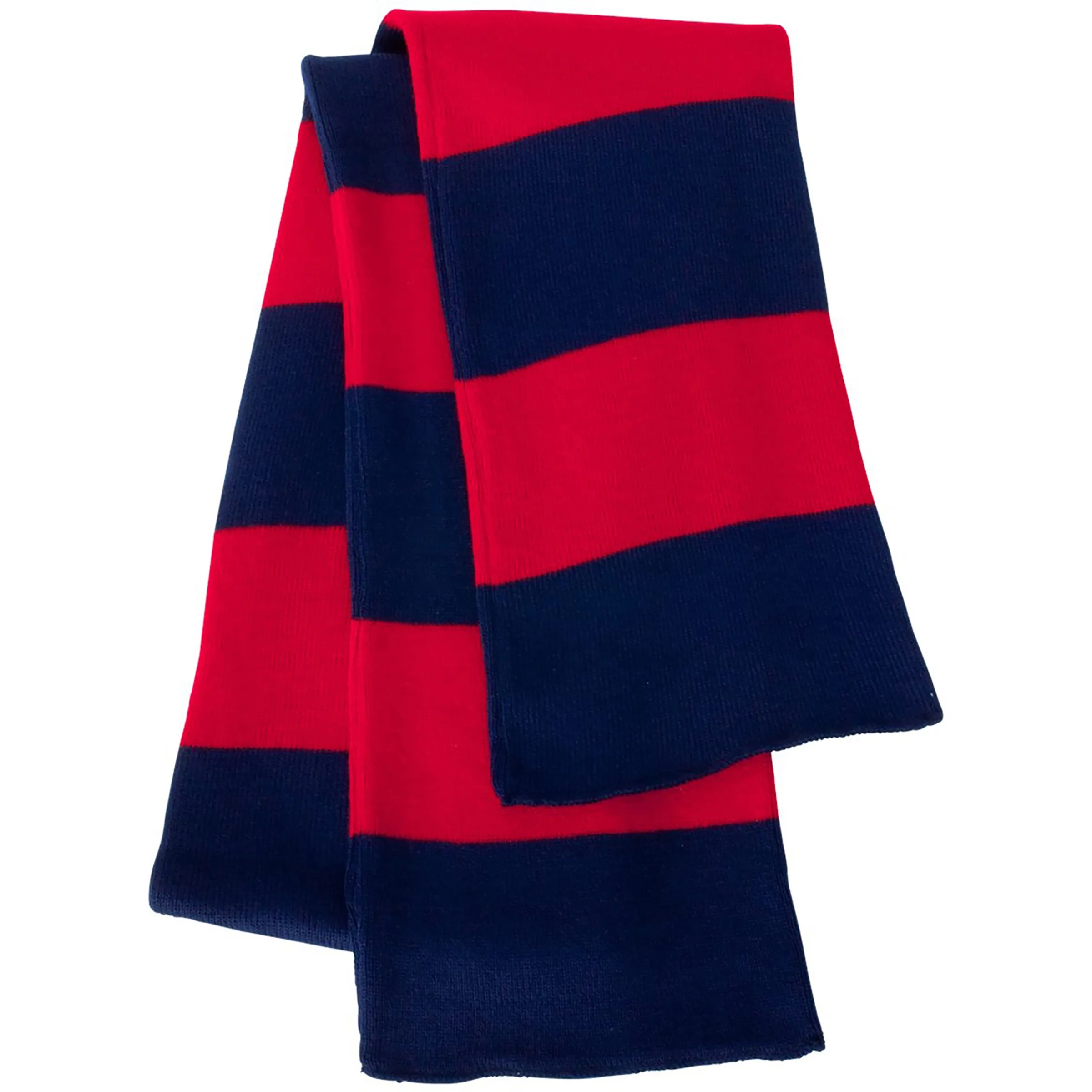SPORTSMAN RUGBY-STRIPED KNIT SCARF 22