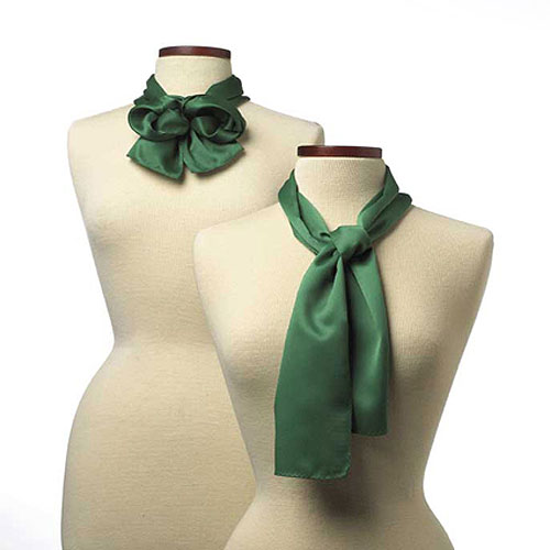 Kelly Green Polyester Satin Scarf - 8"x45" 2